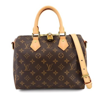 LOUIS VUITTON Monogram Speedy Bandouliere 25 2way Bag Brown M41113