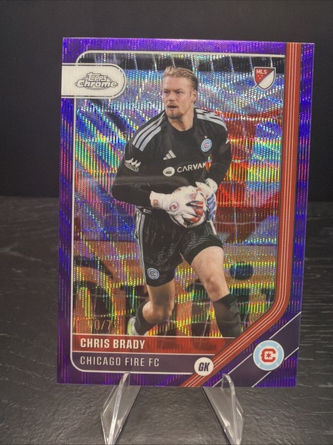 Chris Brady Purple Wave /75 Chicago Fire 2026 Topps Chrome MLS