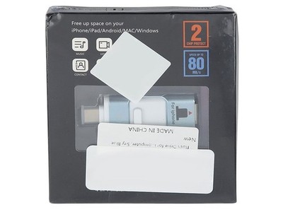 ZARMST 256GB 4IN1 USB-A/USB-C/MICRO-USB/LIGHTNING EXTERNAL FLASH DRIVE SKY BLUE