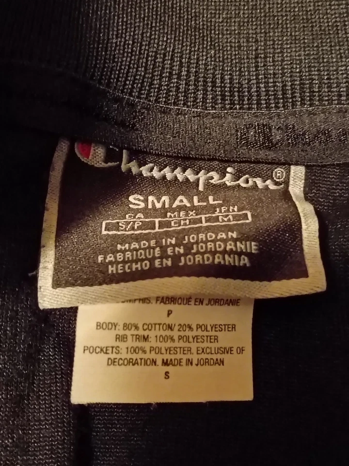 Champion 100 Years velour track jacket Black Small Full Zip - Image 4 of 4