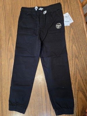 Ideology Childrens Black Cotton Pants Size 6 NWT Reinforced Knee