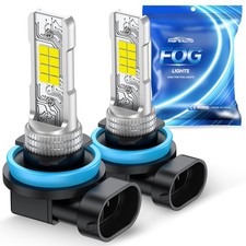 H11/H8 LED Fog Light Bulb, 10000 Lumens 6000K White Super Bright Compact H1...