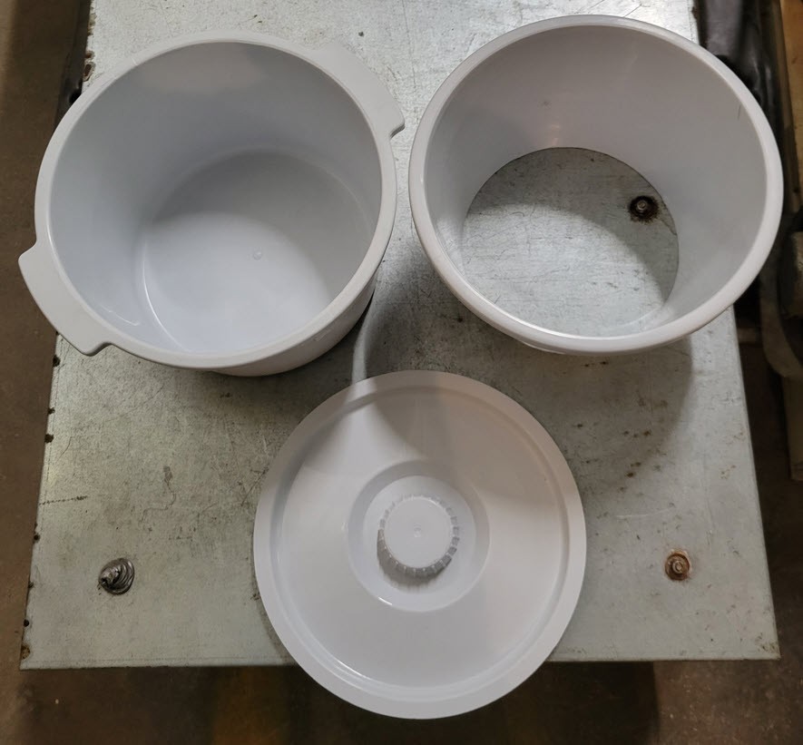 Commode Bucket Set - Pail, Splash, and Lid for Most Std & Bariatric Commodes