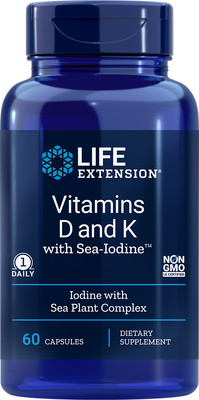 Life Extension VITAMIN D & K W/SEA-IODINE 60 Caps