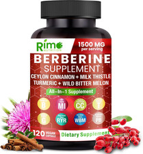Berberine with Ceylon Cinnamon - Berberine Supplement - Bitter Melon - Red Yeast