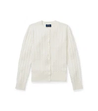 Polo Ralph Lauren Big Girls Long-Sleeve Mini-Cable-Knit Button Cardigan Size XL
