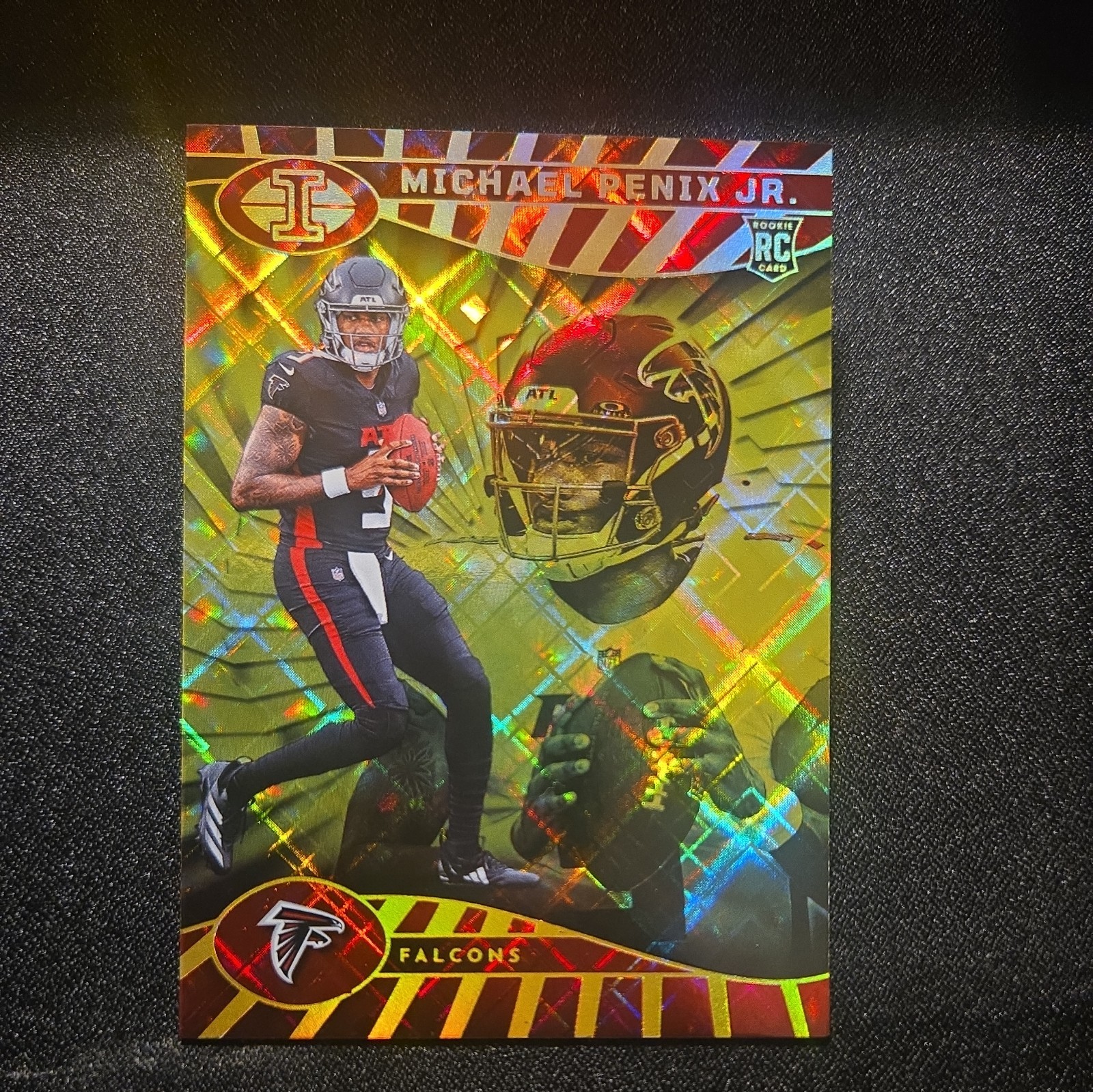 Michael Penix Jr. 2024 Illusions 🏈 YELLOW DIAMOND TROPHY COLLECTION Rookie #4