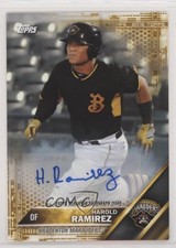 2016 Topps Pro Debut Gold Auto 7/50 Harold Ramirez #183 Auto s3g