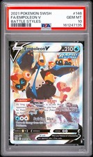 2021 Pokemon SWSH Battle Styles Empoleon V Full Art #146/163 PSA 10 GEM MINT