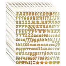 Letter Number Stickers, 1/2 Inch Self-Adhesive Vinyl Alphabet Sticker
