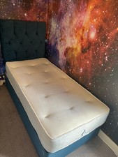 Bed Centre Ziggy Plush Single Divan Bed With Drawers and Mattress in Blue