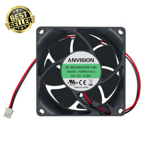 80Mm X 25Mm DC 12V Brushless Cooling Fan, Dual Ball Bearing, 2-Pin