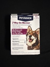 Pet Armor 7 Way De-Wormer For Med/Large Dogs 25.1-200lb 6 Count