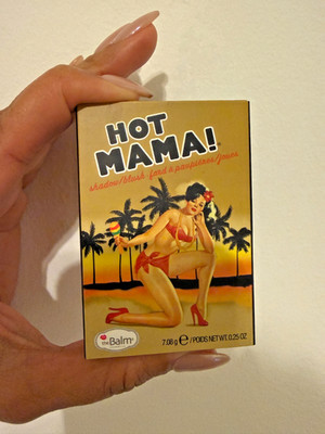 The Balm Hot Mama Shadow / Blush, Subtle Highlighter, Peachy-Pink 0.25 oz ~ NEW!