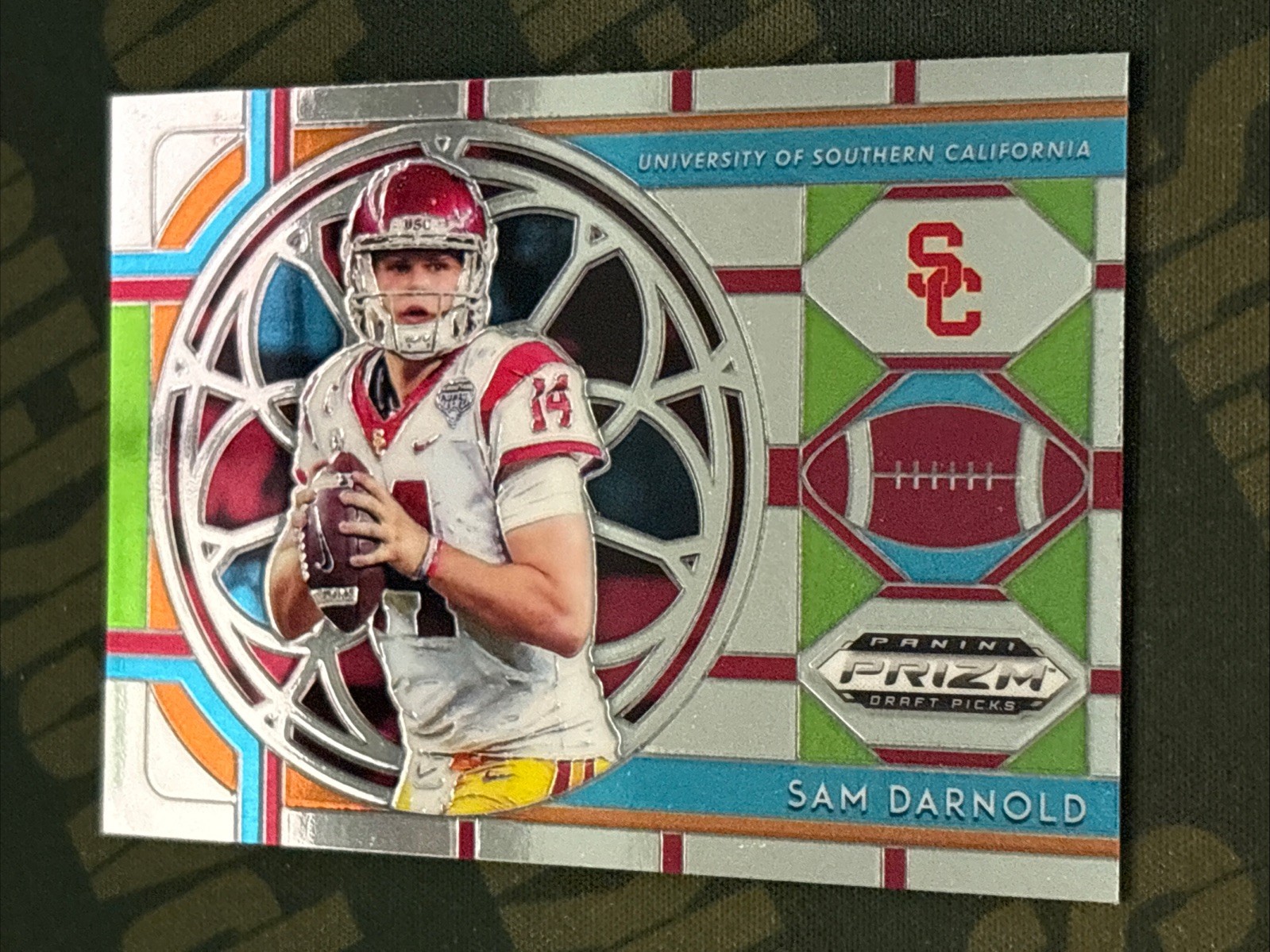 2019 Panini Prizm Draft #93 - Sam Darnold - Stained Glass - USC Trojans