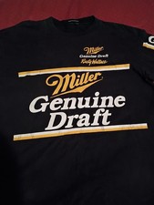 Vtg 90s Rusty Wallace Miller Genuine Draft Long Sleeve Shirt Oneita XL NASCAR