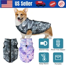 Winter Pet Warm Thickened Coat Small/Large Puppy Dog Vest Jacket Waterproof USA