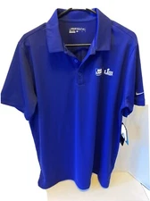 NWT Nike Golf Dri Fit Bud Light Superbowl 53 LIII SS Polo Shirt Blue Mens Lge L