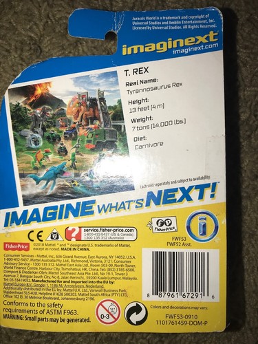 NEW Fisher Price Imaginext Jurassic World T Rex Dinosaur Egg Figure - Picture 2 of 2
