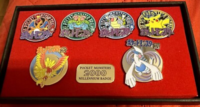 Pokemon Center Millennium 2000 Badge Pin Collector Gen1 2