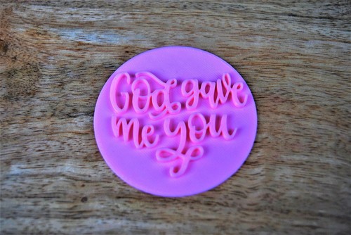 Timbro god give me you goffrato Buon San Valentino timbro EmbosserFondant - Foto 2 di 4