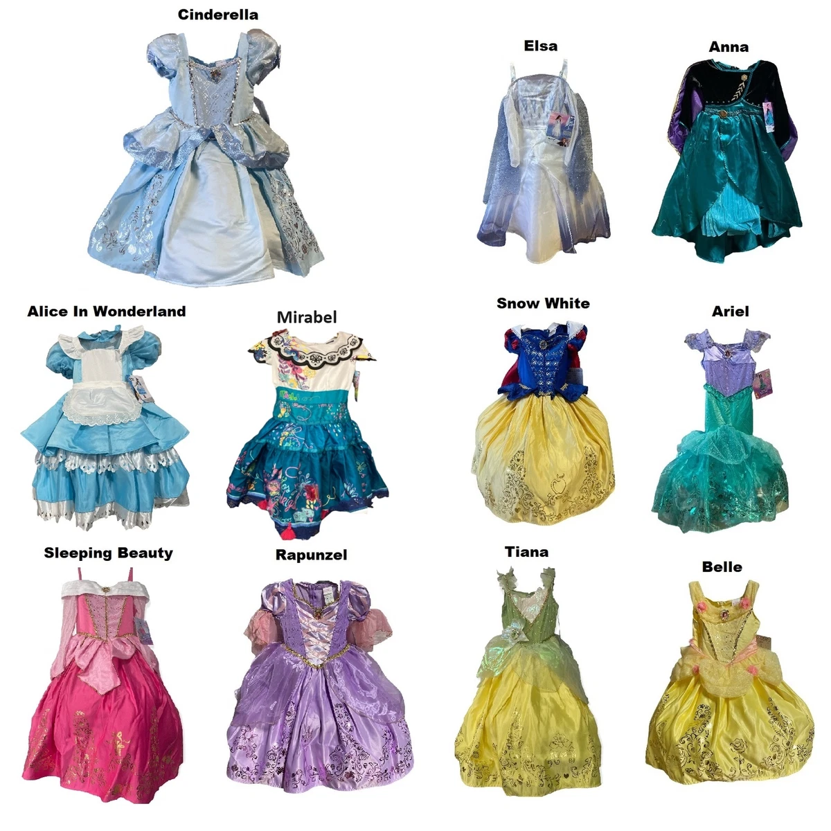 Disguise Girl's Prestige Disney Princess Dress Pretend Play Costume Dress-Up