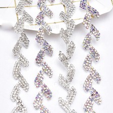 0.9m Strass Kette Rand Strass Band Applikation Kristall Glitzer Hochzeit