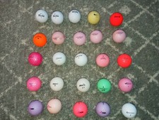 USED GOLF BALLS-LOT OF 25 VARIOUS MAKERS-Nike, Wilson, Pinnacle, Titleist,
