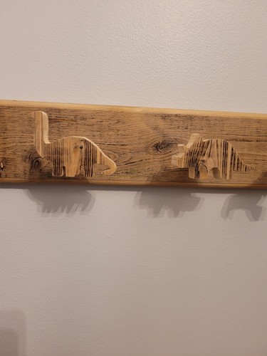 Reclaimed Cedar Dinosaur Coat Rack - Picture 9 of 15