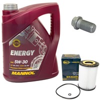 MotoröL ÖLfilter SH4045L 5W30 5 Liter + ÖLablassschraube FüR Mercedes W211 B906