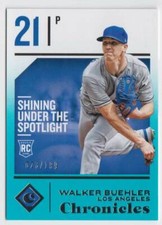 2018 Panini Chronicles Base Teal Rookie #12 Walker Buehler 023/199 Dodgers