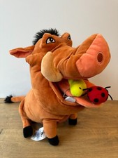 Disney Store The Lion King 13  Pumba With Grub Worms Plush Stuffed Animal