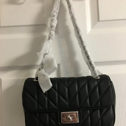 Karl Lagerfeld Agyness Lamm Leder Handtasche = Sonne Mond Sterne Charms Neu mit Etikett - Bild 2 von 7