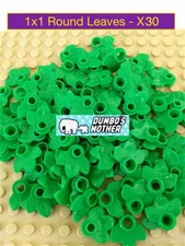 Lego Round Leaf with 3 Leaves Plant Bright Green Landscaping Foliage NEW X30