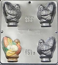 3" Turkey Assembly Chocolate Candy Mold Thanksgiving 1013 NEW