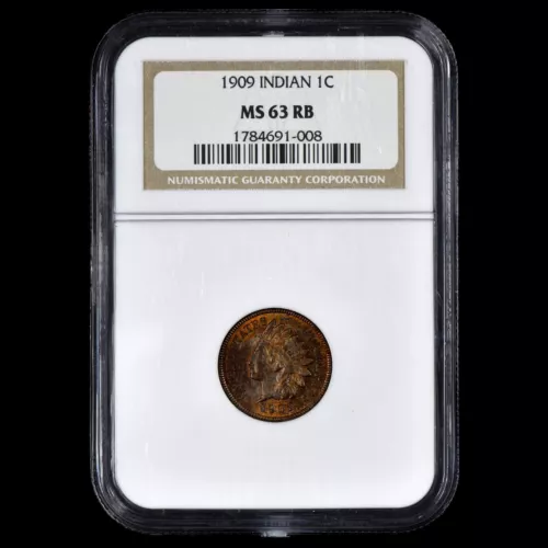 1909 P INDIAN HEAD CENT ✪ NGC MS-63-RB ✪ 1C SCARCE COIN UNCIRCULATED ◢TRUSTED◣