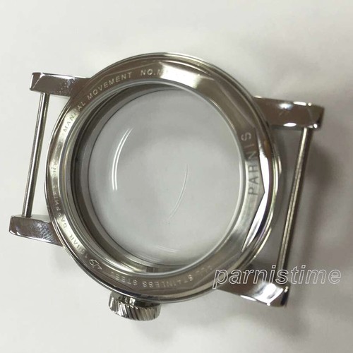 Stainless Steel Watch Case 44mm Sapphire Glass fit ETA 6497 6498 3600 - Picture 35 of 44