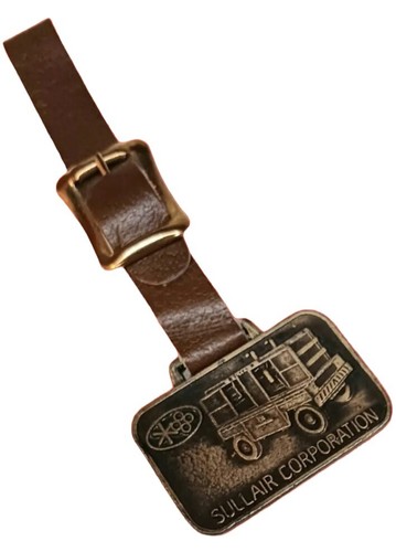 Sullair Portable Rotary SulliScrew Air Compressor Vintage Advertising Watch Fob