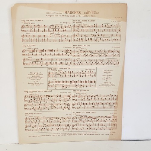 Partituras antiguas de piano de marzo de Le Pere La Victoire de 1919 de Louis Ganne - Imagen 2 de 11