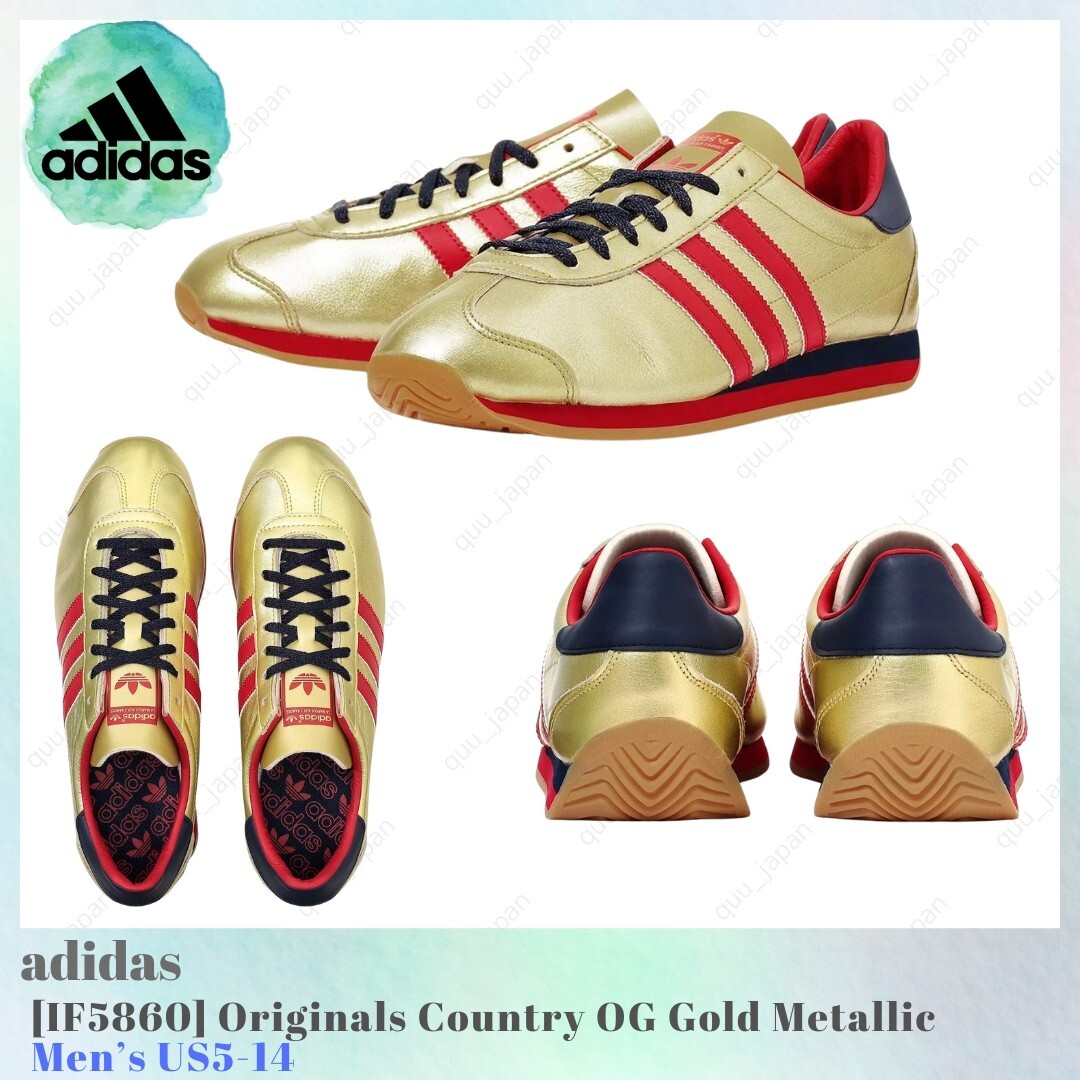 adidas ルーマニアWM大会出場ユニ レッド/イエロー O-XO adidas Originals Country OG Gold Metallic / Better Scarlet