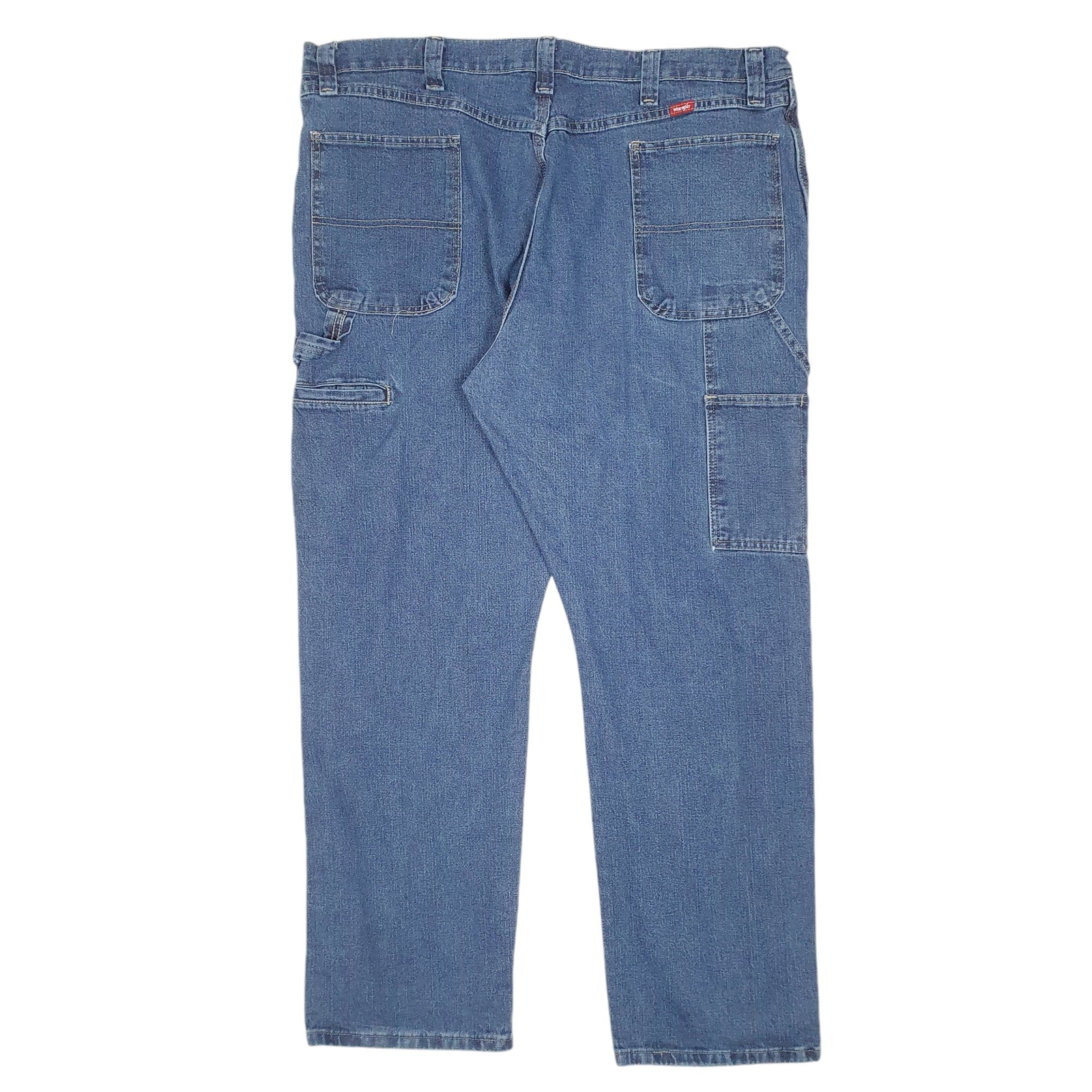 WRANGLER Jeans Loose Fit Blue Denim Trousers Carpenter Pants Workwear W42 L32 image 3