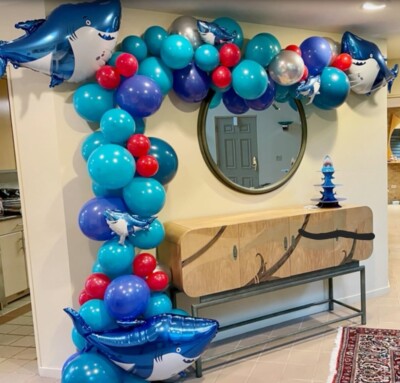 Shark Balloon Birthday Party Decorations, Shark Theme Party Supplies Boy, Girl