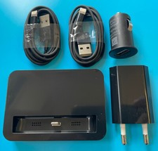 5in1 Tischlader Auto Ladeset für iPhone Dockingstation, KFZ-Ladegerät schwarz