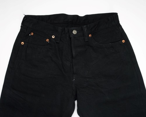 Vaqueros rectos ajustados Samurai $355 negros dobles 17 oz ribete S710NBKII 32 - Imagen 3 de 9