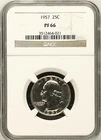 1957 25C Proof Washington Quarter Dollar NGC PF66        3512464-021