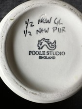 Unusual Poole Pottery Studio Freeform Vase With Design Codes