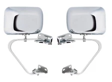 UNIVERSAL TRUCK PICKUP VAN TOWING CHROME DOOR MIRRORS 2 POINT MOUNT PAIR