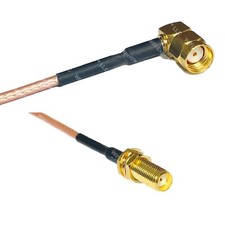 RG316 RP-SMA MALE ANGLE to SMA Female Long RF Cable Rapid-SHIP LOT