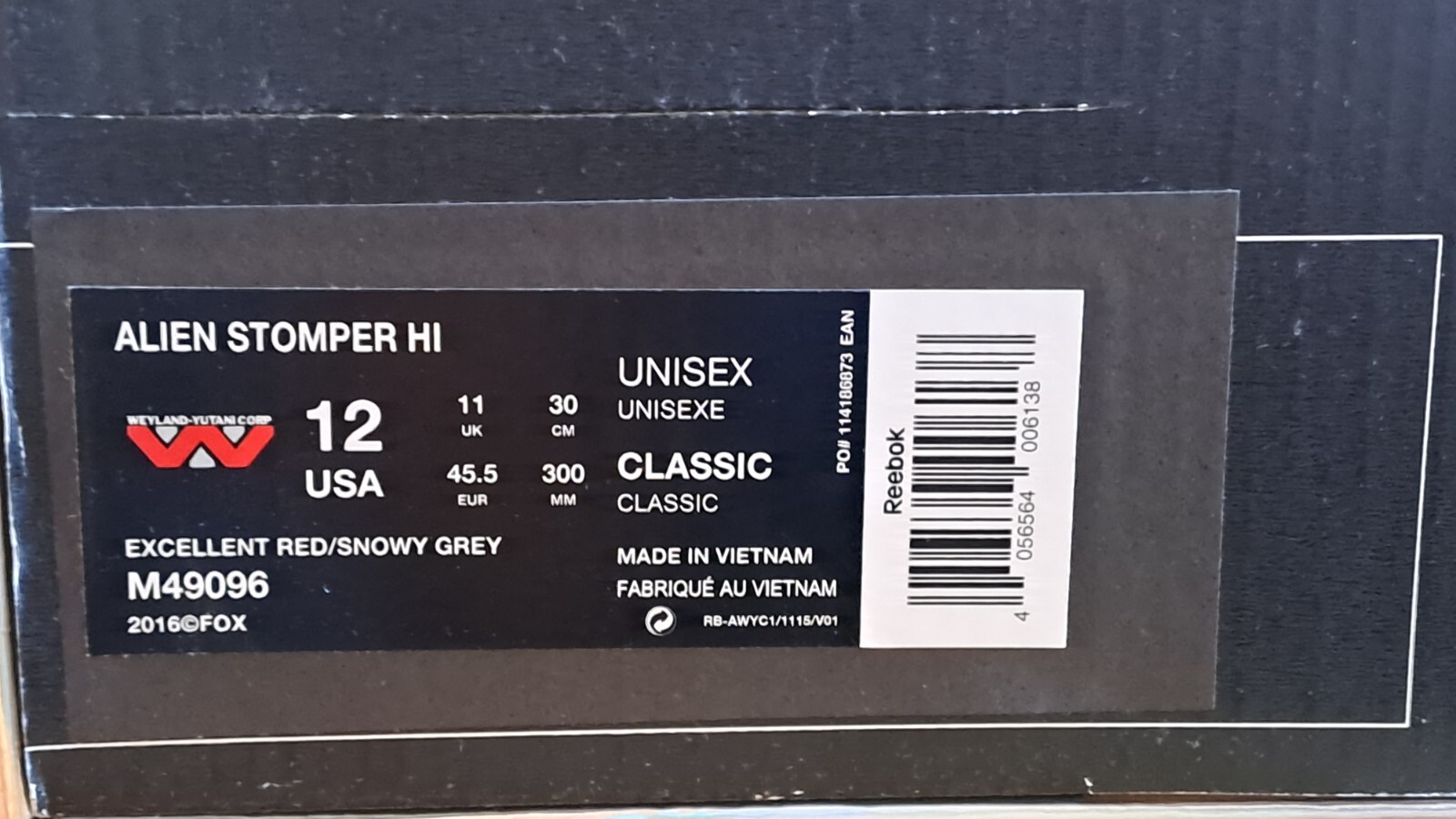 Reebok Alien Stomper Hi Limited Edition - in box, with tags, perfect condition image 9