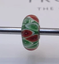 Trollbeads Green Red Unique Bead